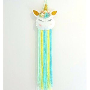 Unicorn Hair Bow Holder Organizer Hair Clip Headband Storage Wall Hanging Decor
